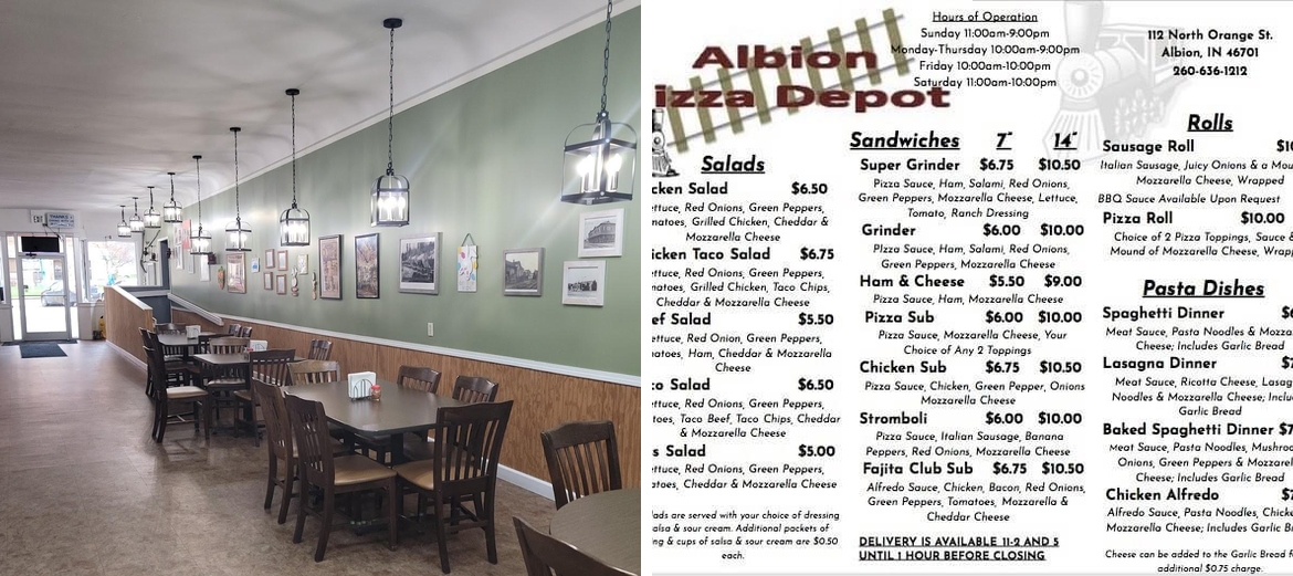 Albion Pizza Depot Menu