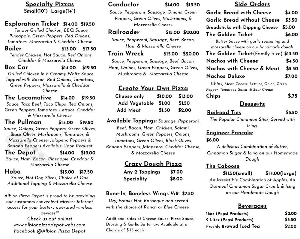 Albion Pizza Depot Menu image 3